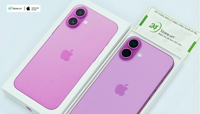 đánh giá dòng iphone 16 plus màu hồng