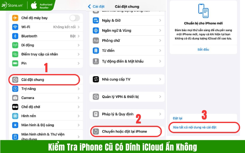 kiểm tra iphone cũ bình dương có dính icloud ẩn không