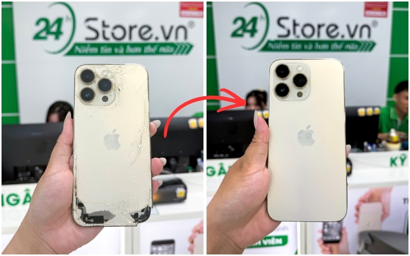 dịch vụ sửa chữa iphone cũ  tại 24hstore bình dương