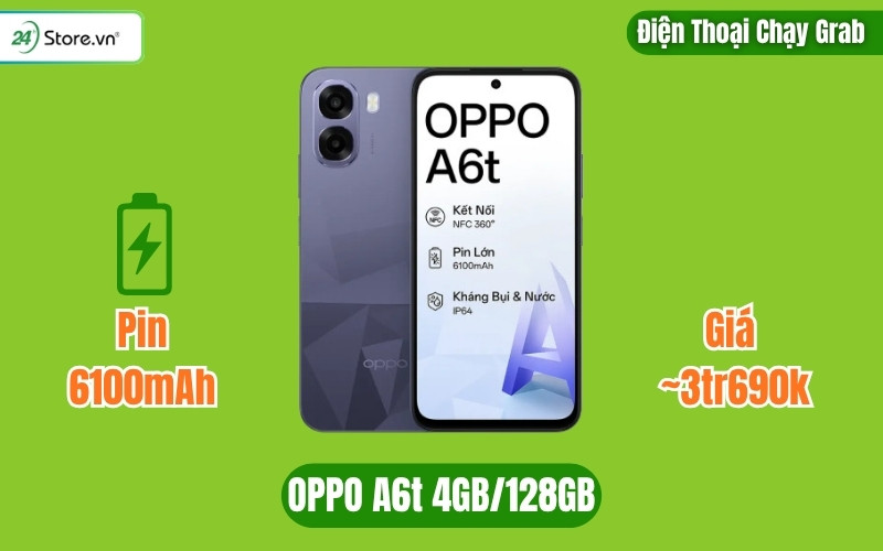 điện thoại chạy grab OPPO A6t 4GB/128GB