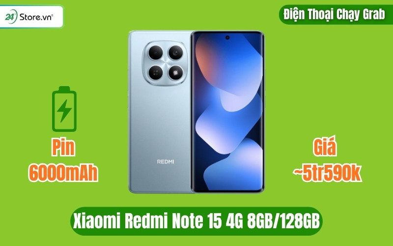 điện thoại chạy grab Xiaomi Redmi Note 15 4G 8GB/128GB