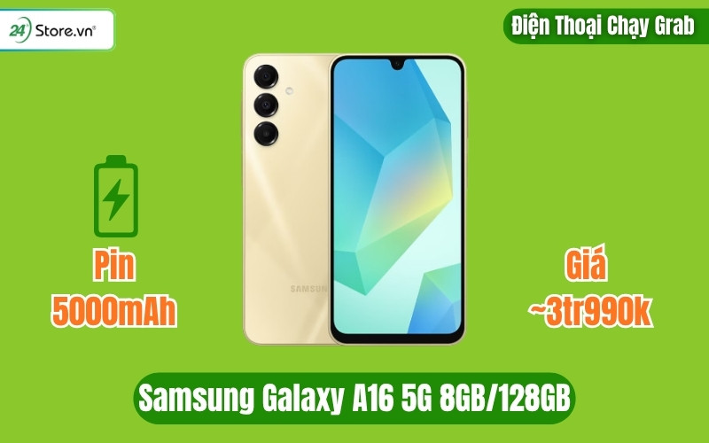điện thoại chạy grab Samsung Galaxy A16 5G 8GB/128GB