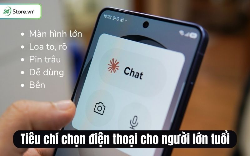 tiêu chí chọn điện thoại cho người lớn tuổi