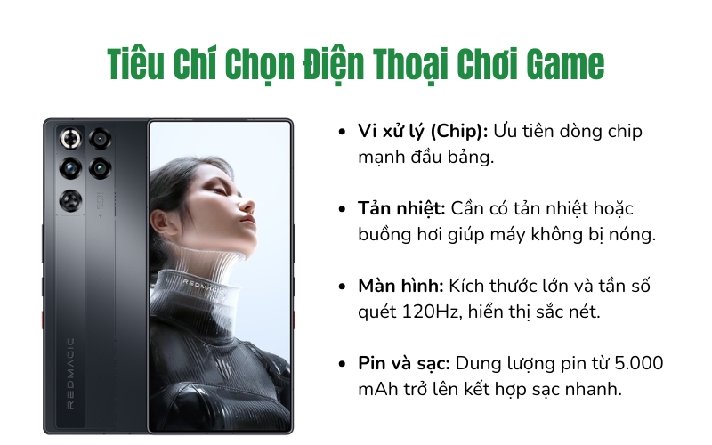 tiêu chí chọn điện thoại chơi game tốt