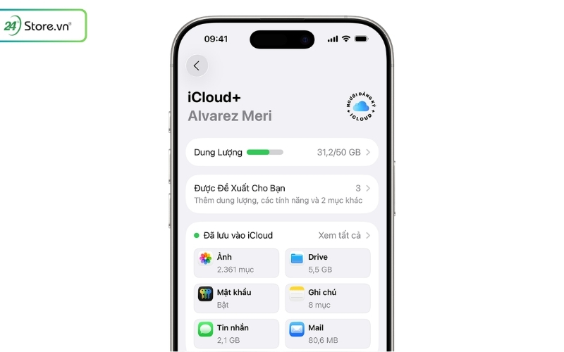 dung lượng 128gb mua thêm icloud