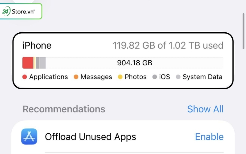 điện thoại dung lượng 1tb