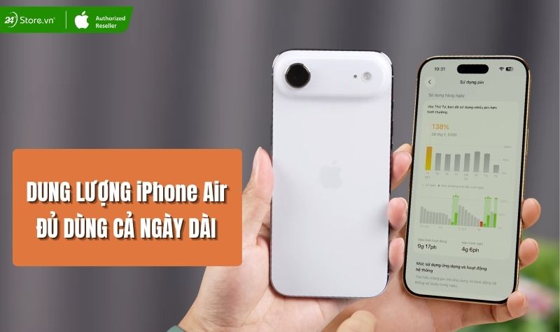 dung lượng pin iPhone Air đủ dùng không