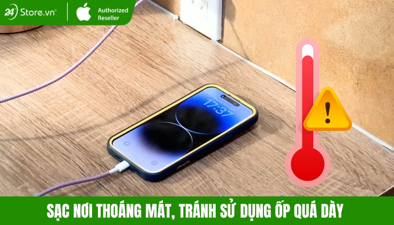 Sạc nơi thoáng mát