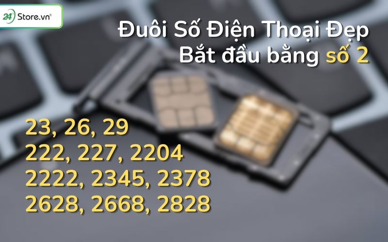 đuôi số điện thoại đẹp bắt đầu từ số 2