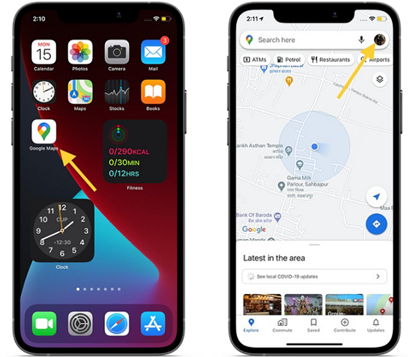 khởi chạy ứng dụng Maps trên iPhone của bạn