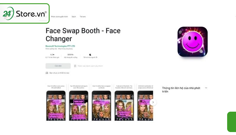 App ghép mặt vào ảnh free Face Swap Booth