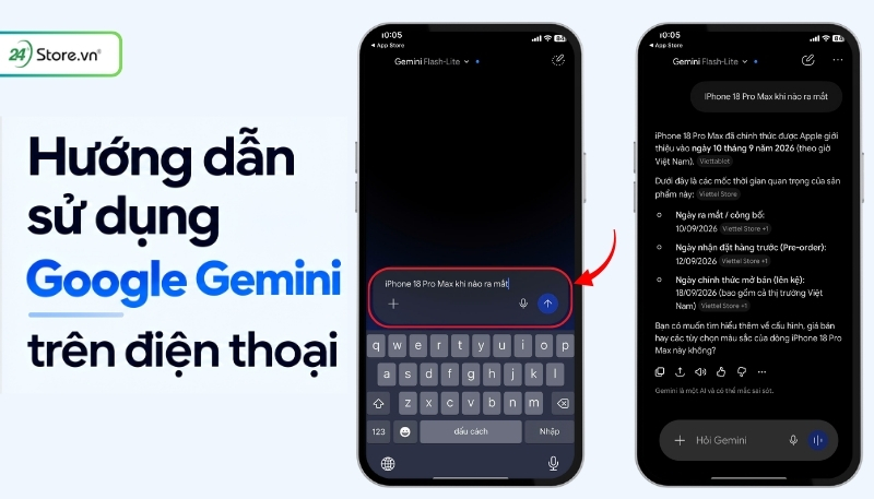 Cách dùng ứng dụng Gemini trên điện thoại B2