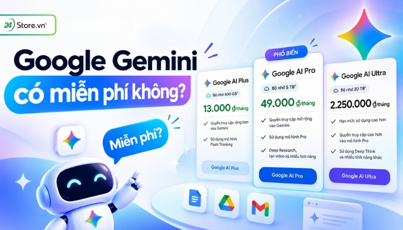 Google Gemini có miễn phí không