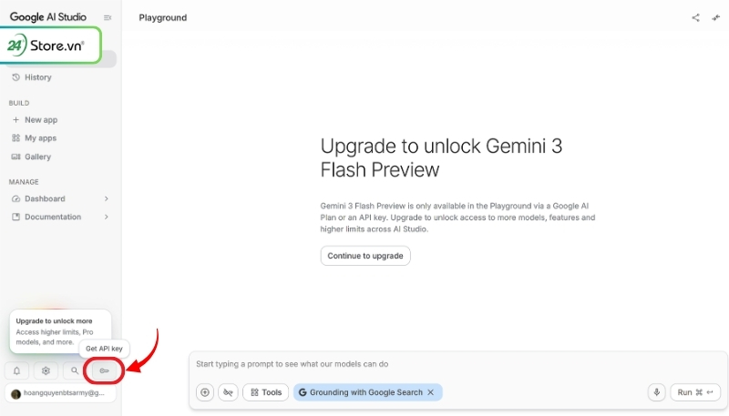 Hướng dẫn lấy API trên Gemini B2