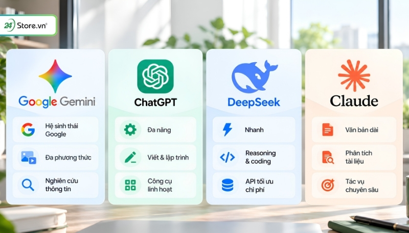 So sánh Gemini với các công cụ AI khác