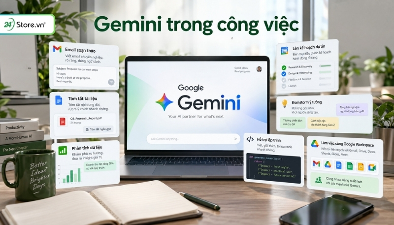 Ứng dụng của trợ lý AI Gemini trong công việc