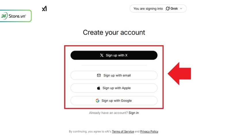 Phương thức đăng ký Grok AI
