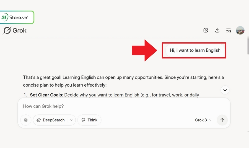 Sử dụng Grok 3 AI