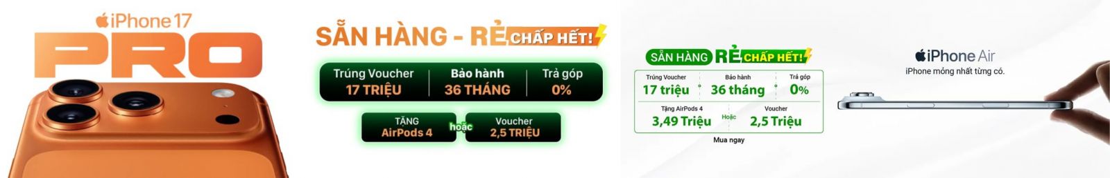 iphone 17 chính hãng tại 24hstore