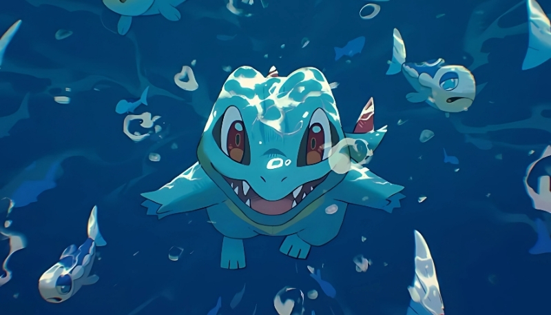 hình nền pokemon totodile cute cho điện thoại