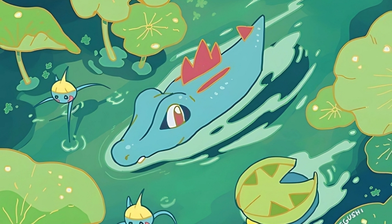 tải hình nền pokemon totodile cho laptop