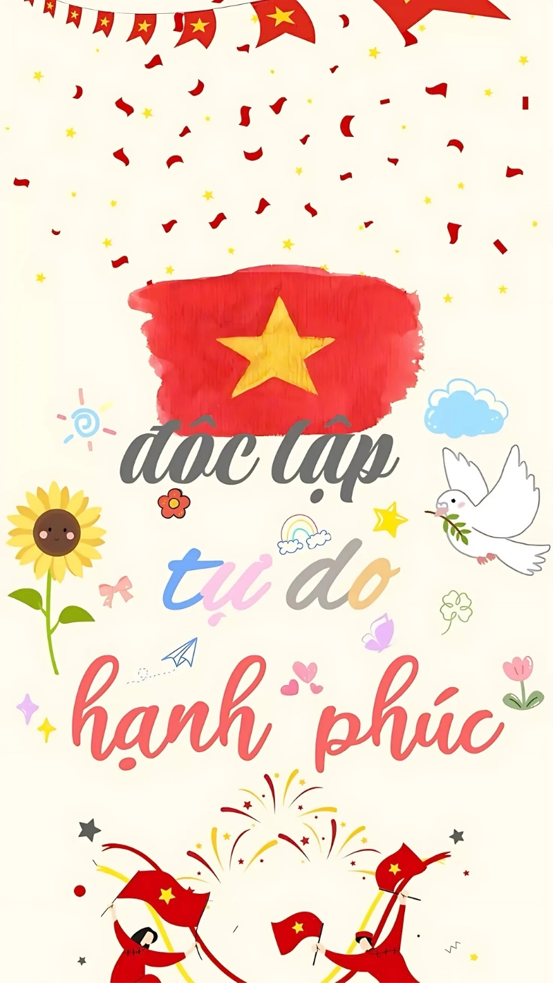 Hình nền 2/9 sáng tạo cho điện thoại