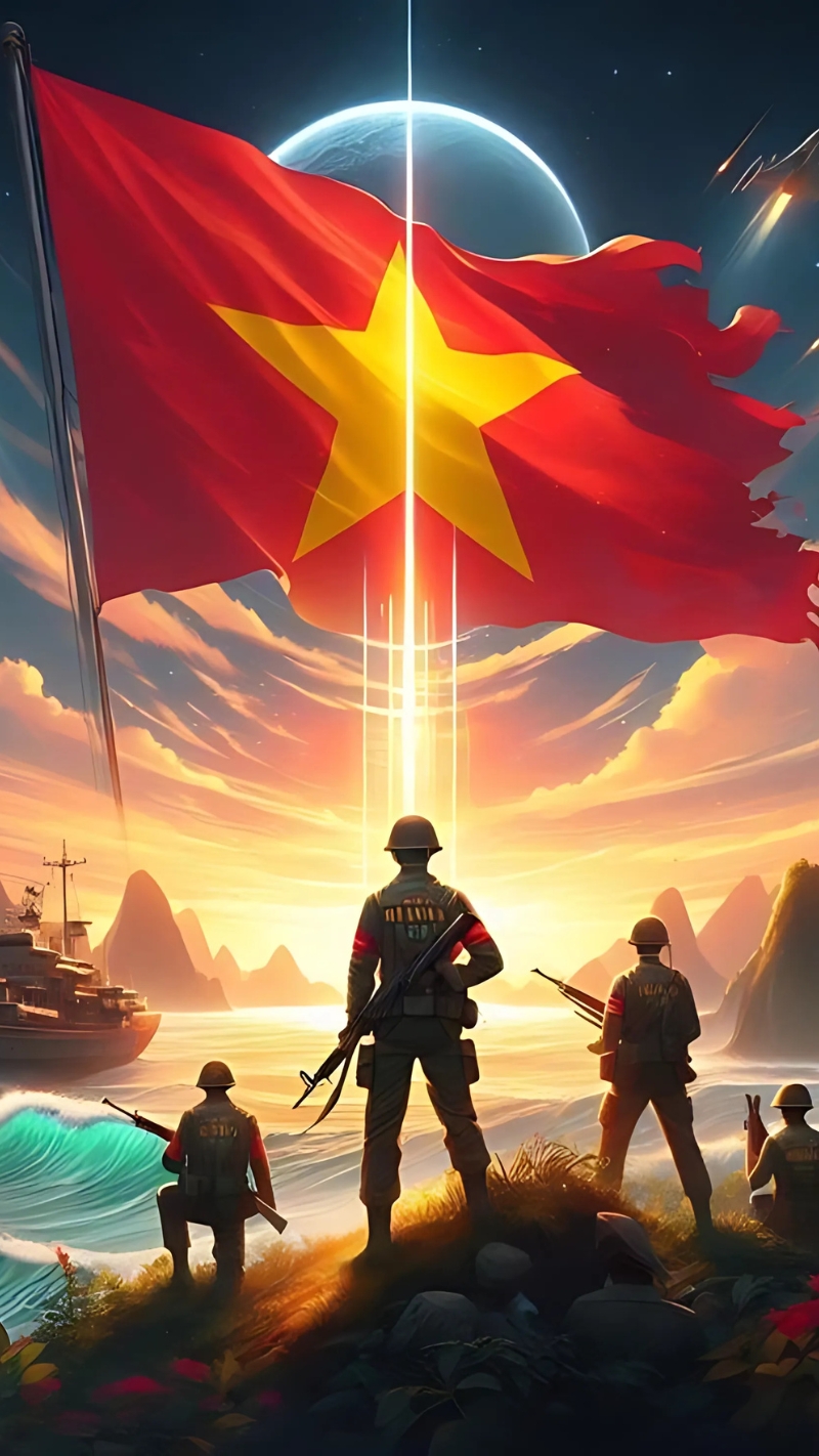 Hình nền 30/4 quốc kỳ Việt Nam