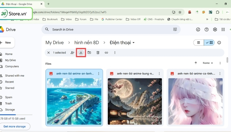 cách tải hình nền 8d