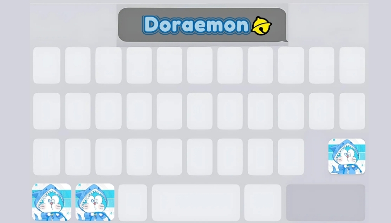 Ảnh nền bàn phím doraemon màu sáng