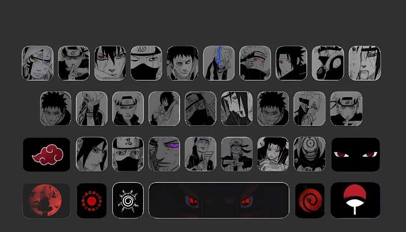 Ảnh nền bàn phím naruto kiểu giang