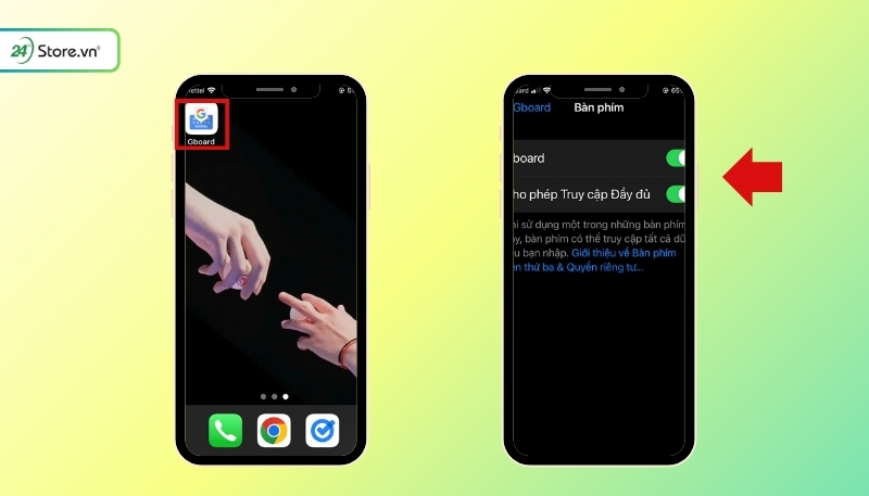 cách cài hình nền bàn phím bằng gboard