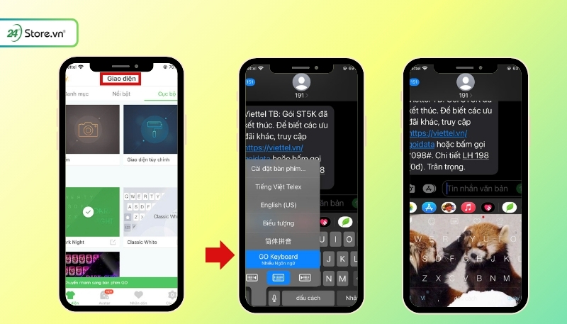 cách cài hình nền bàn phím bằng go keyboard dễ nhất