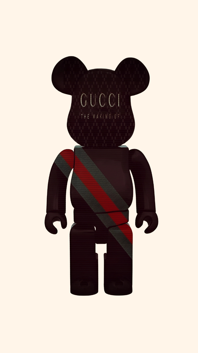 hình nền bearbrick gucci ấn tượng