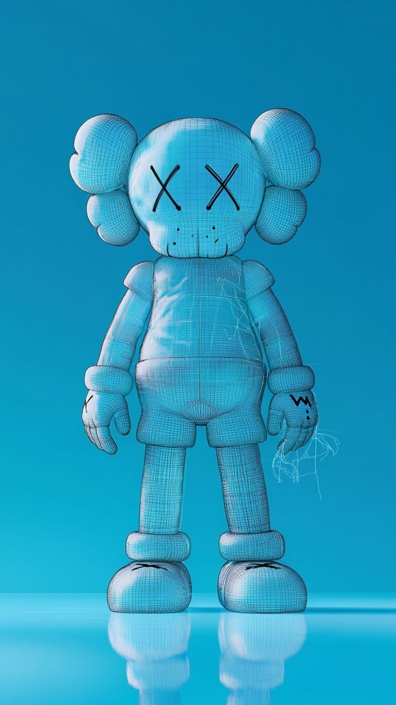 hình nền bearbrick hoa nghệ đặc sắc