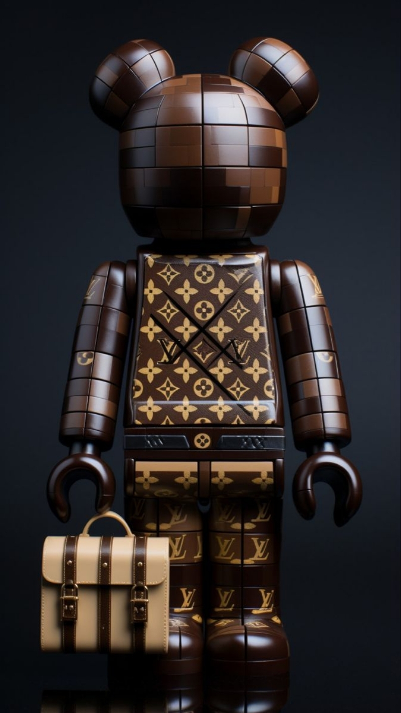 hình nền bearbrick lv sang trọng