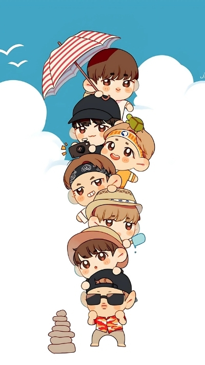 Ảnh bìa bts chibi ngộ nghĩnh đáng nhớ
