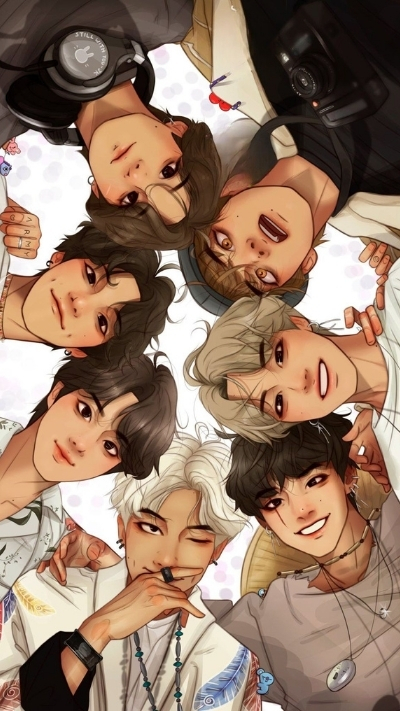 Ảnh nền bts anime cực ngầu cho máy