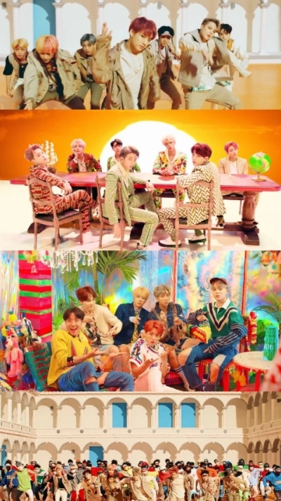 Background bts MV rực rỡ full HD