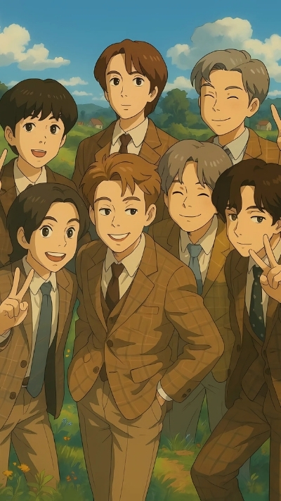 Hình nền bts anime cute đáng yêu