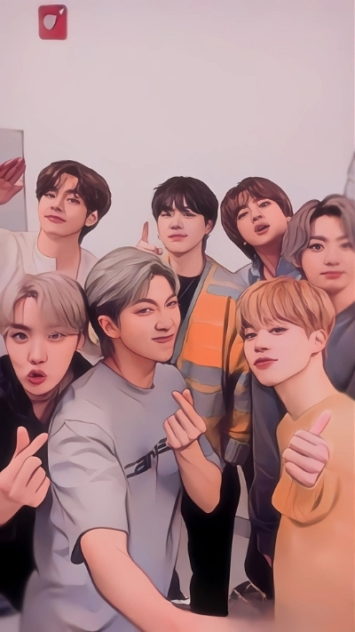 Wallpaper fanart bts cute dễ thương