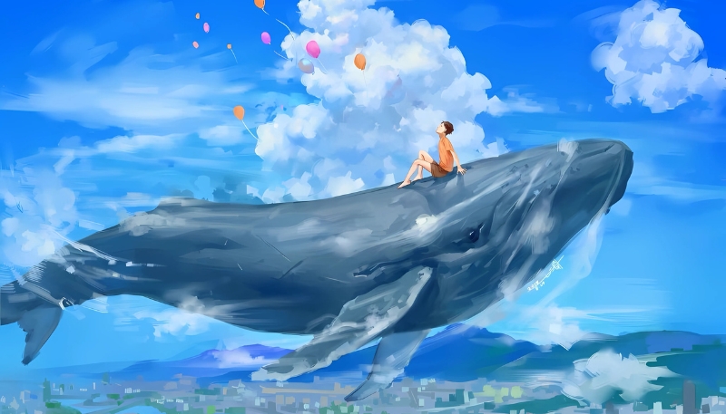 Ảnh nền cá 3D cute trẻ trung