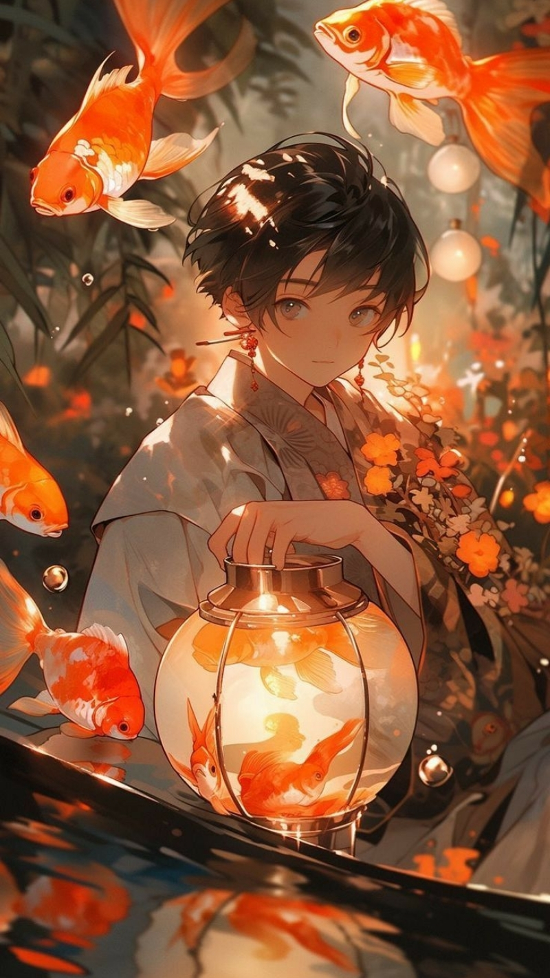 Ảnh nền cá 3D Full HD đẹp long lanh