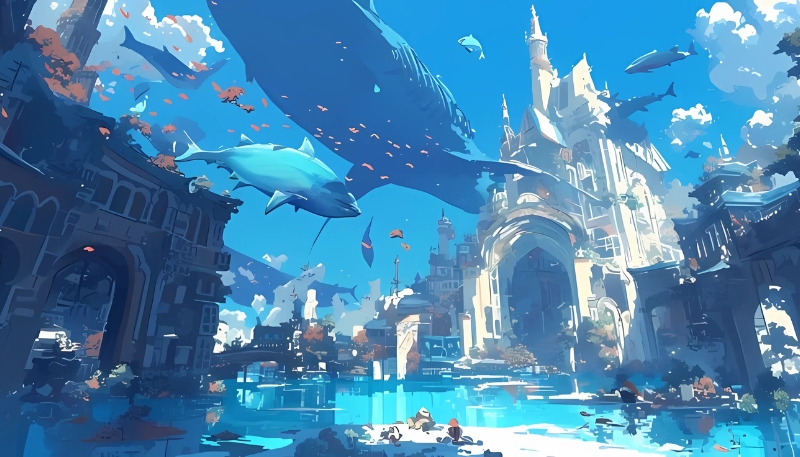 Ảnh nền cá 3D sống động cuốn hút