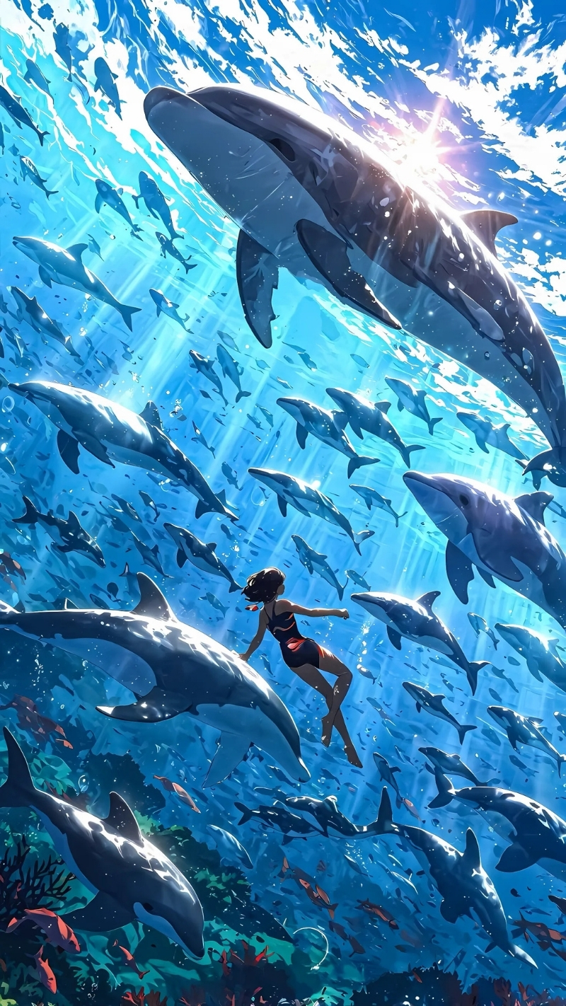 Ảnh nền cá 3D sống động sáng tạo