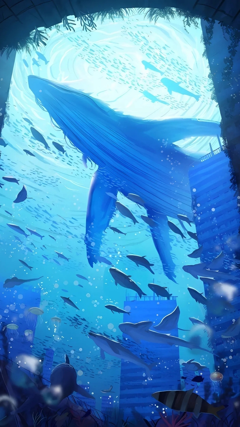 Ảnh nền cá 3D tĩnh lặng đẹp mộng