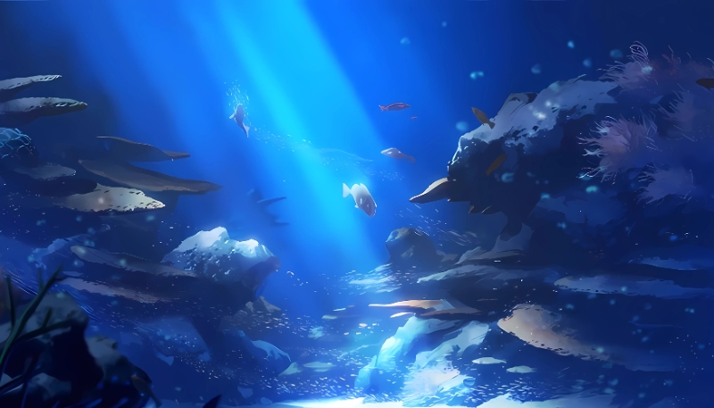 Ảnh nền cá 3D tĩnh lặng dịu dàng