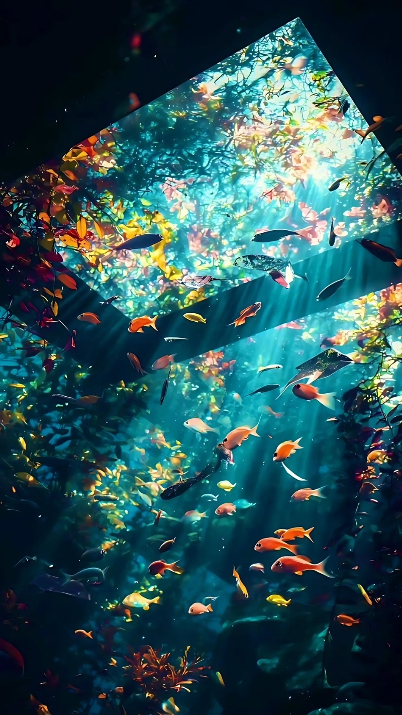 Ảnh nền cá 3D tĩnh lặng lặng lẽ