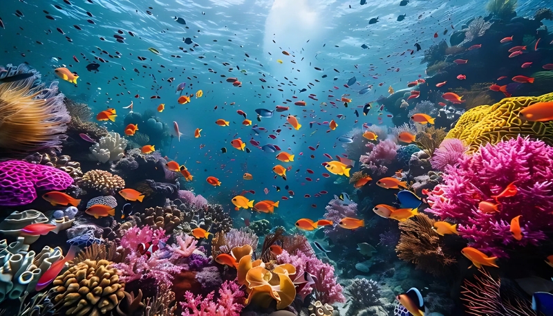 Ảnh nền cá 3D tĩnh lặng sang trọng