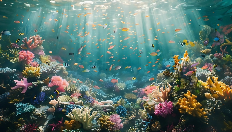 Ảnh nền cá 3D tĩnh lặng trầm mặc