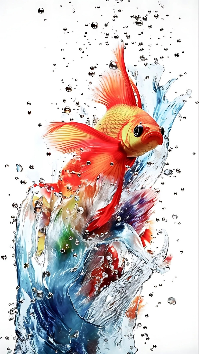 Ảnh nền cá betta 3D cuốn hút